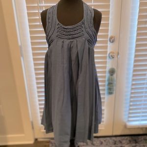 Blue cotton mini dress